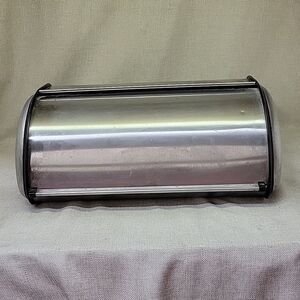 Vintage retro Aluminum Bread Box.  17” Long. 9” Deep